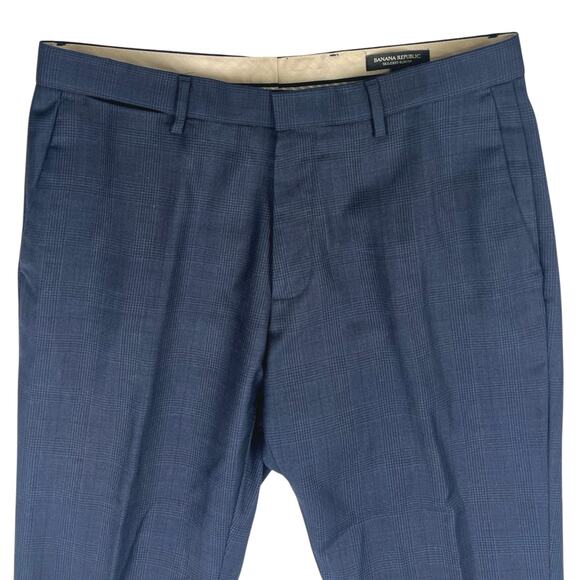 Banana Republic Men's Navy Blue Tailored Slim Fit Chino Trousers Pants 32X30 - Picture 3 of 5